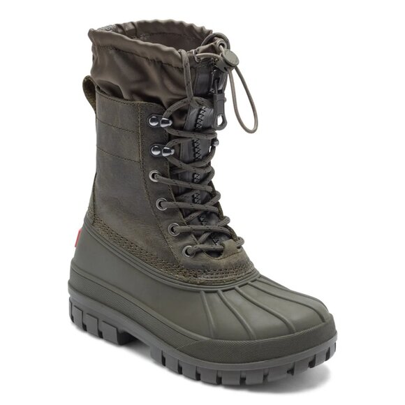 Hunter Women's Skylar Waterproof Duck Boots in Dark Green - Picture 2 of 8